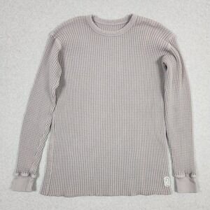 Standard Issue Thermal Shirt Mens XS Gray Waffle Thick Sweater Stretch Crewneck